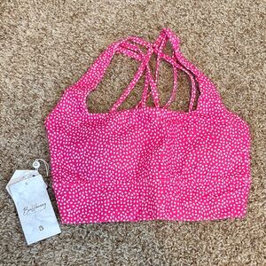 BuffBunny Revolution Sports Bra size medium Miami Bossy Print hot pink NWT